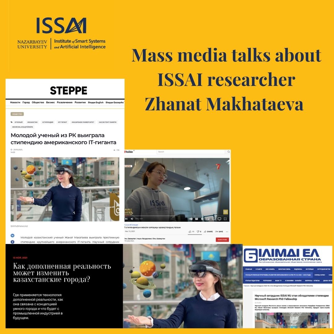 Mass media talks about ISSAI researcher Zhanat Makhataeva and her Microsoft PhD fellowship