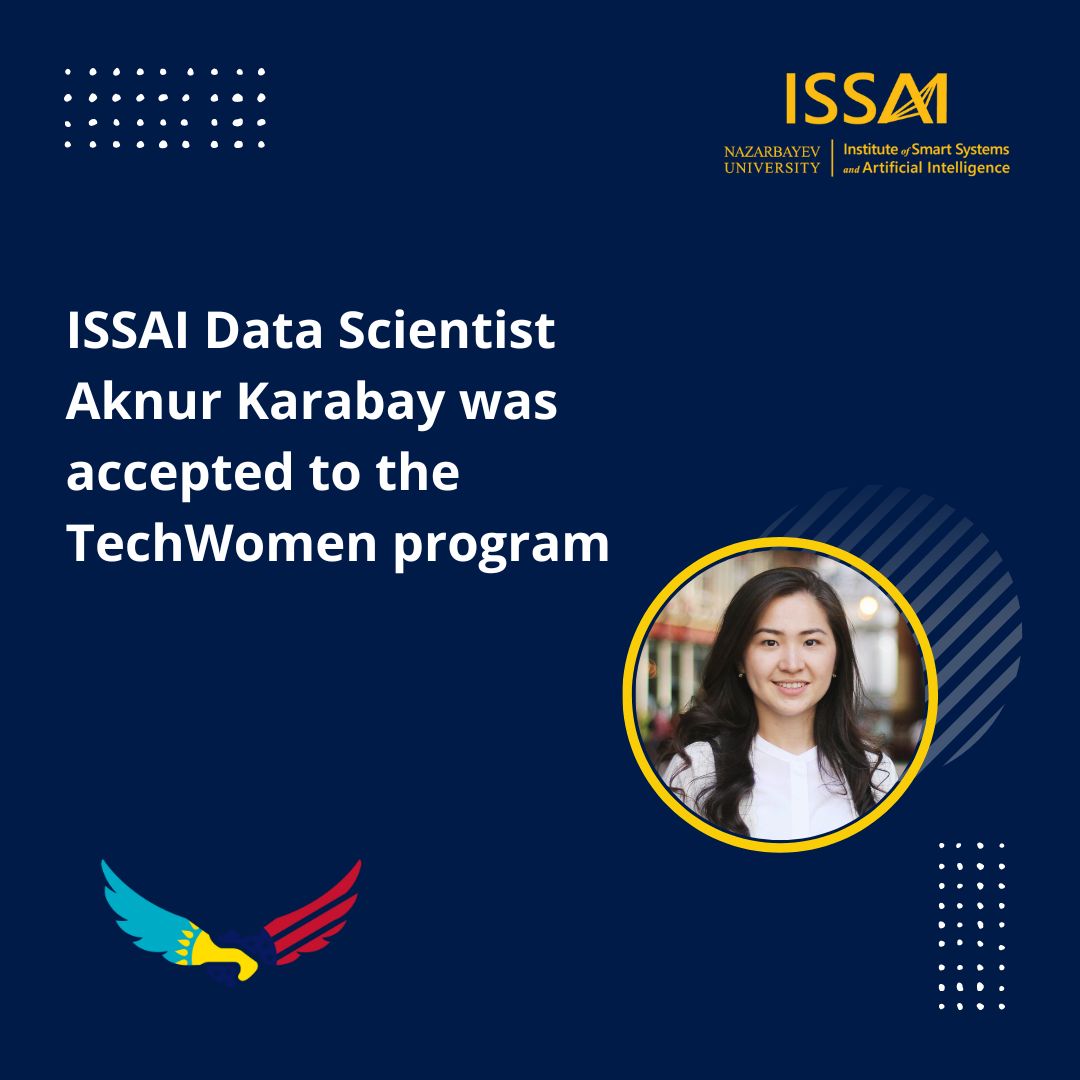 ISSAI Data Scientist Aknur Karabay is accepted into the TechWomen program