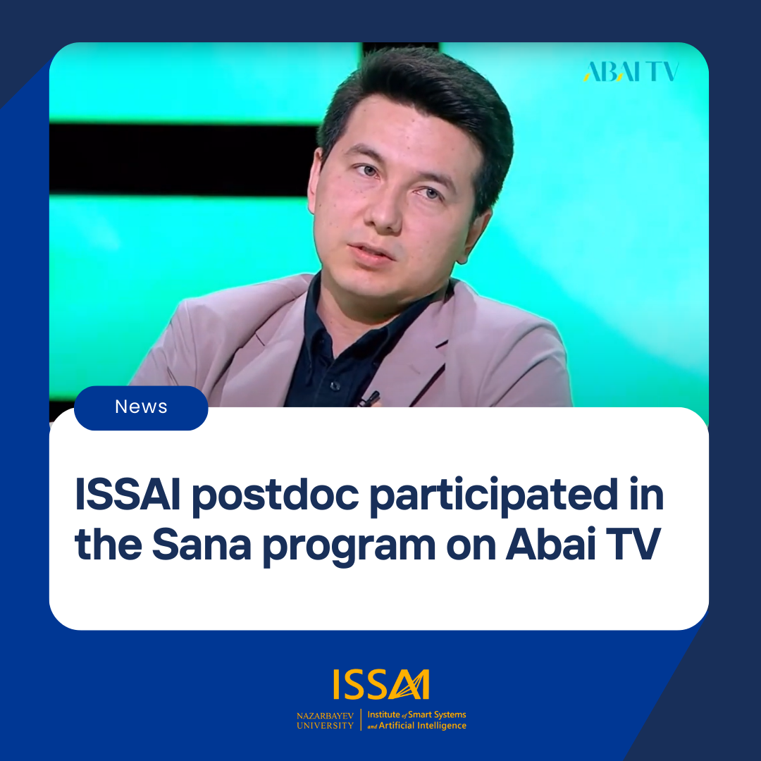 ISSAI postdoc participated in the discussion on robotization on Abai TV
