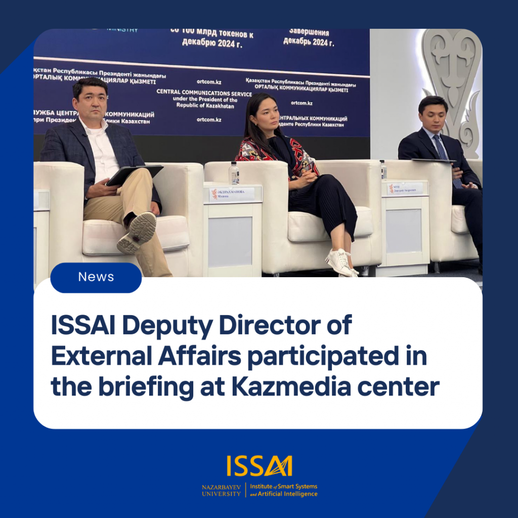 ISSAI Deputy Director of External Affairs participated in the briefing at Kazmedia center 