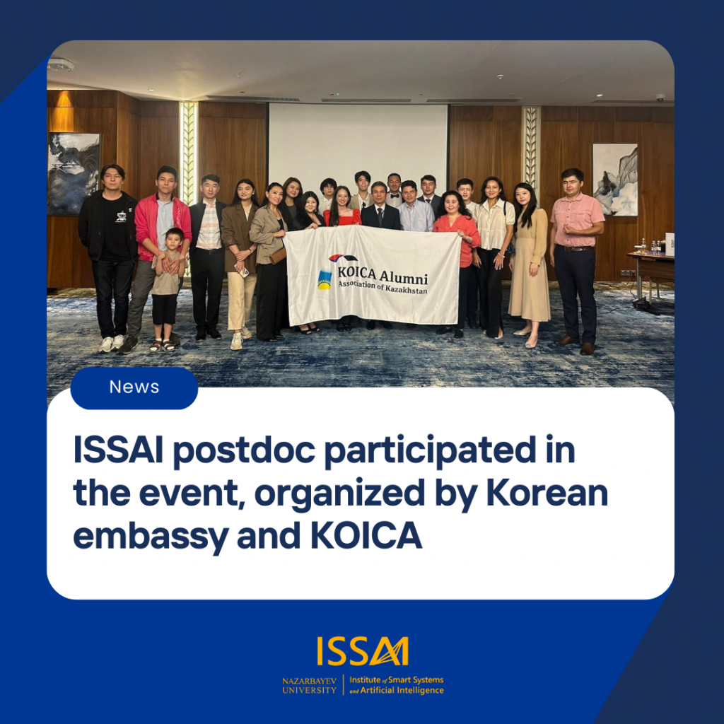 ISSAI postdoc participated in the event, organized by Korean embassy and KOICA