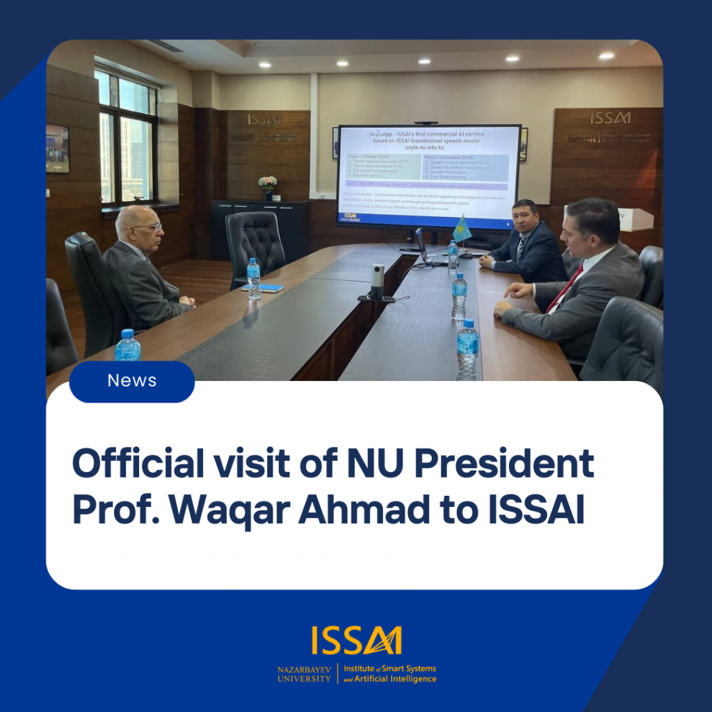 Official visit of NU President Prof. Waqar Ahmad to ISSAI