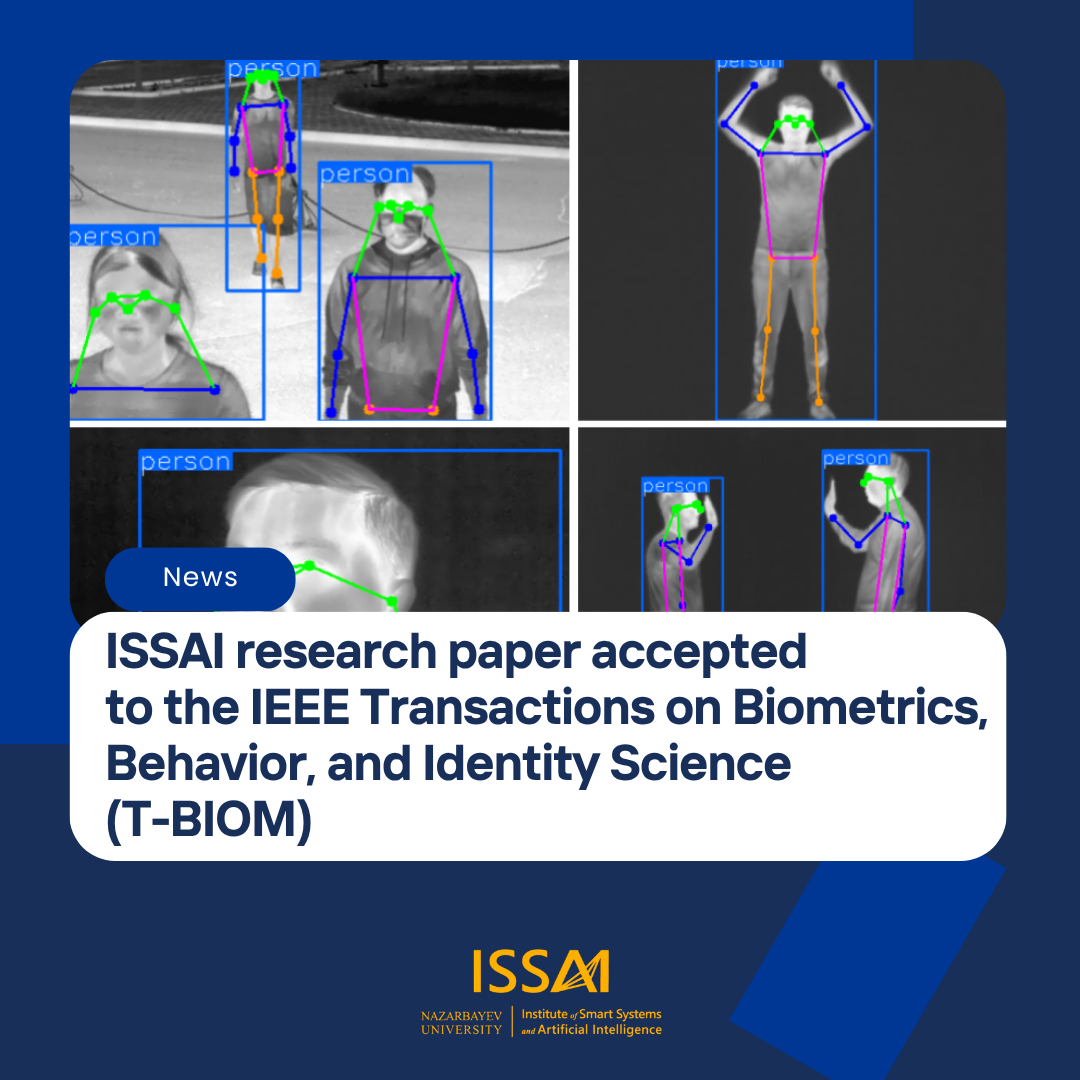 ISSAI research paper accepted to the IEEE Transactions on Biometrics, Behavior, and Identity Science (T-BIOM) 