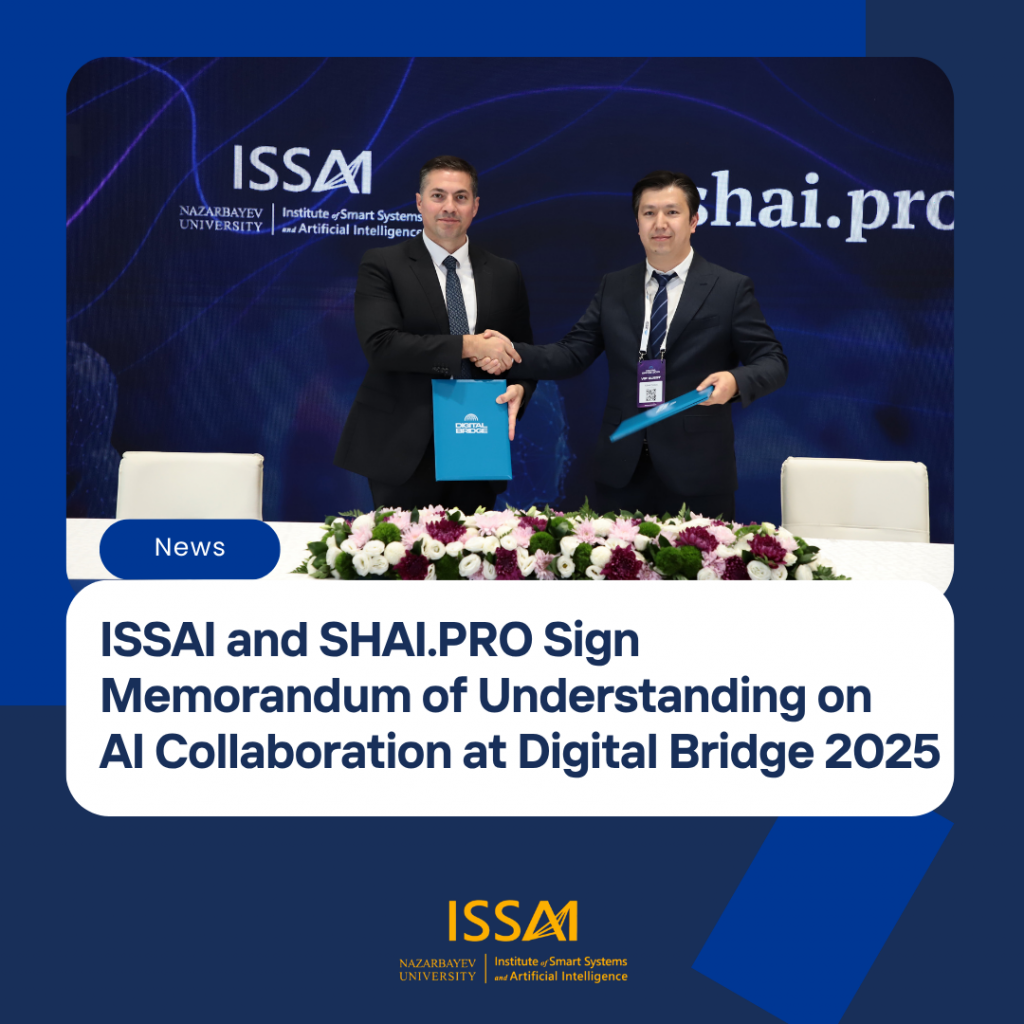 ISSAI and SHAI.PRO Sign Memorandum of Understanding on AI Collaboration at Digital Bridge 2025