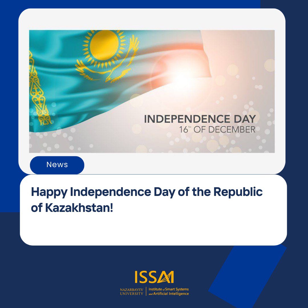 Happy Independence Day of the Republic of Kazakhstan!