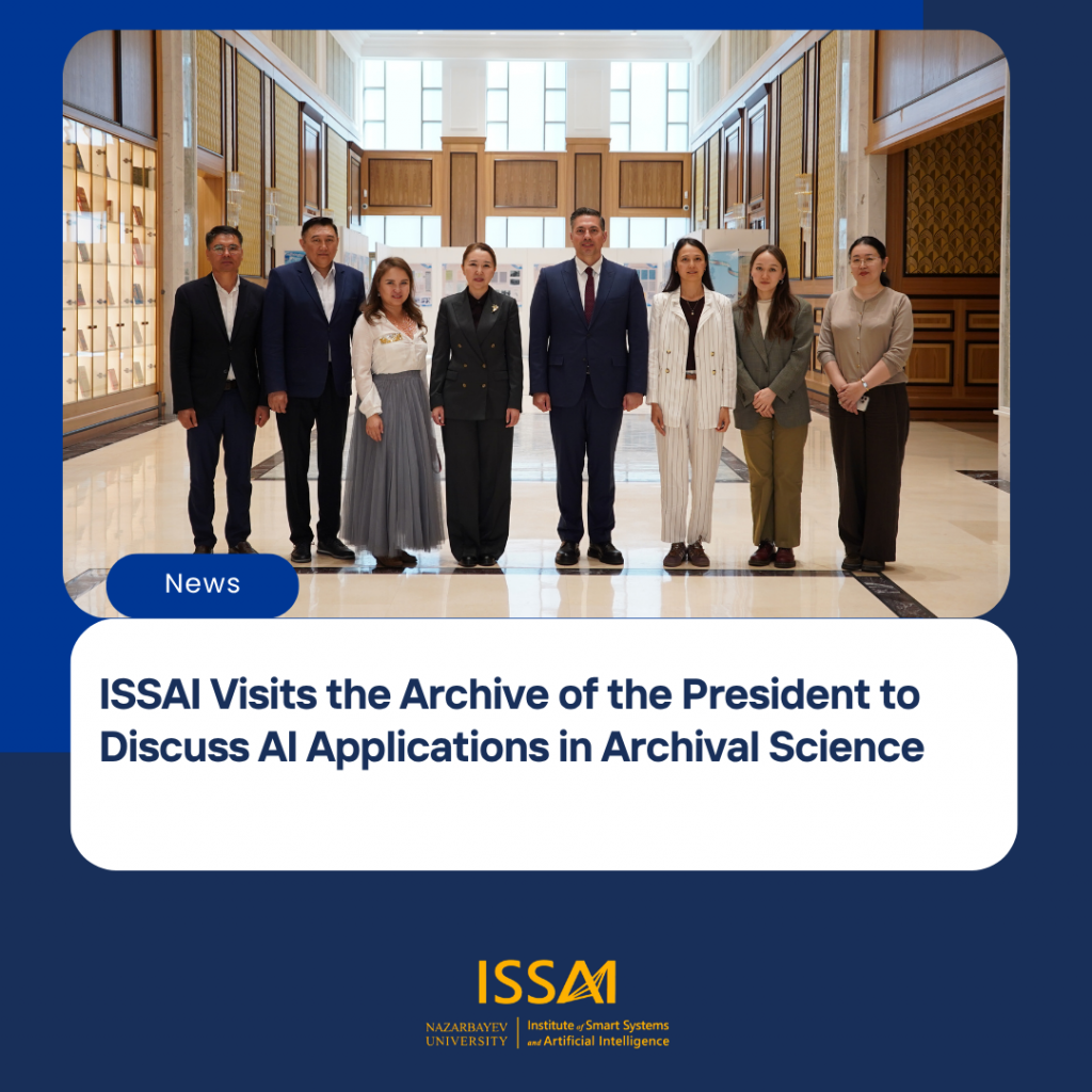 ISSAI Visits the Archive of the President to Discuss AI Applications in Archival Science