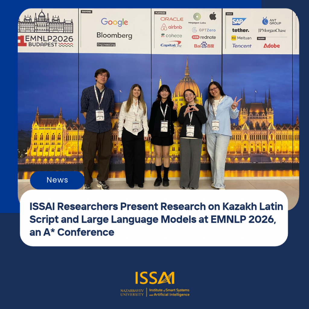 ISSAI Researchers Present Research on Kazakh Latin Script and Large Language Models at EMNLP 2026, an A* Conference