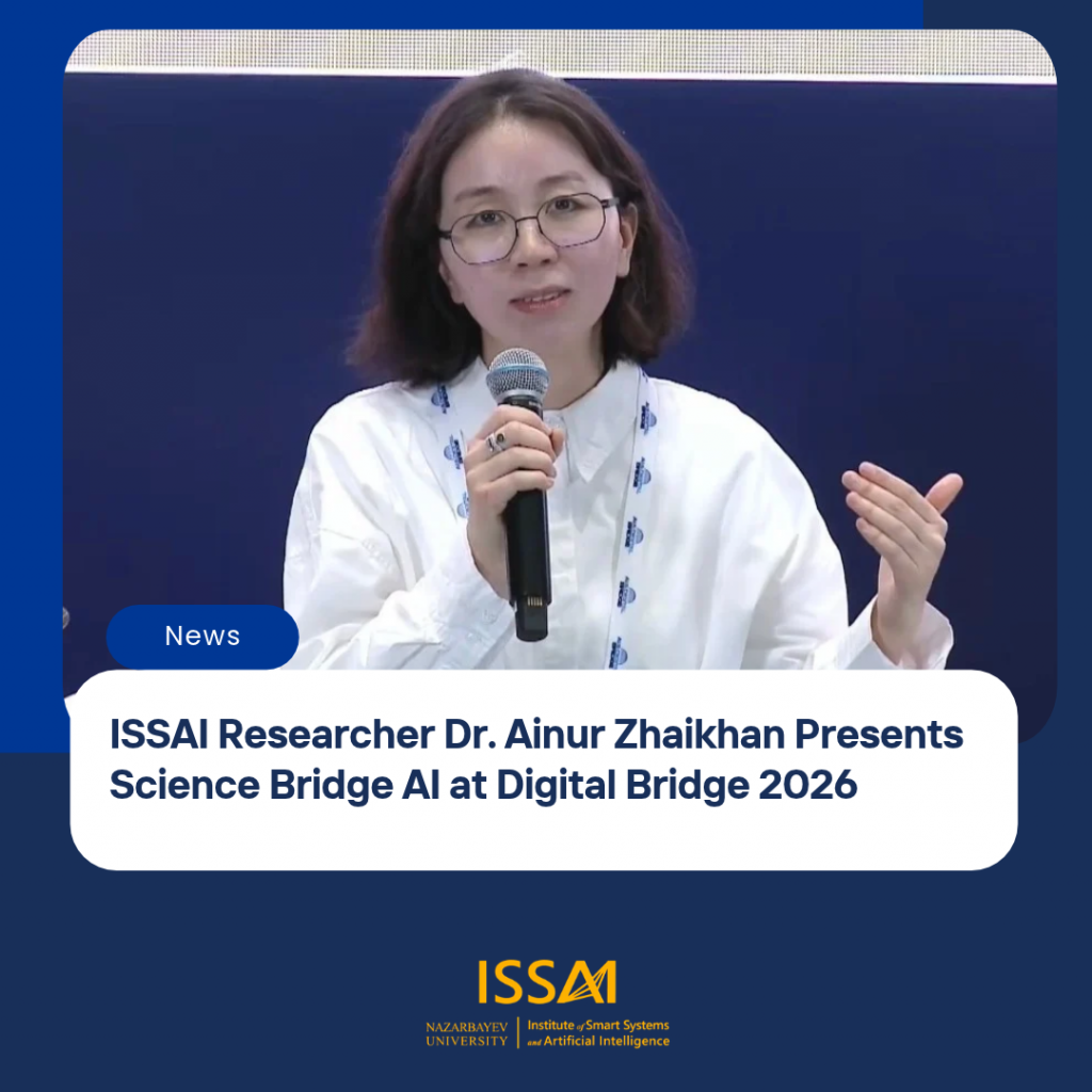 ISSAI Researcher Dr. Ainur Zhaikhan Presents Science Bridge AI at Digital Bridge 2026